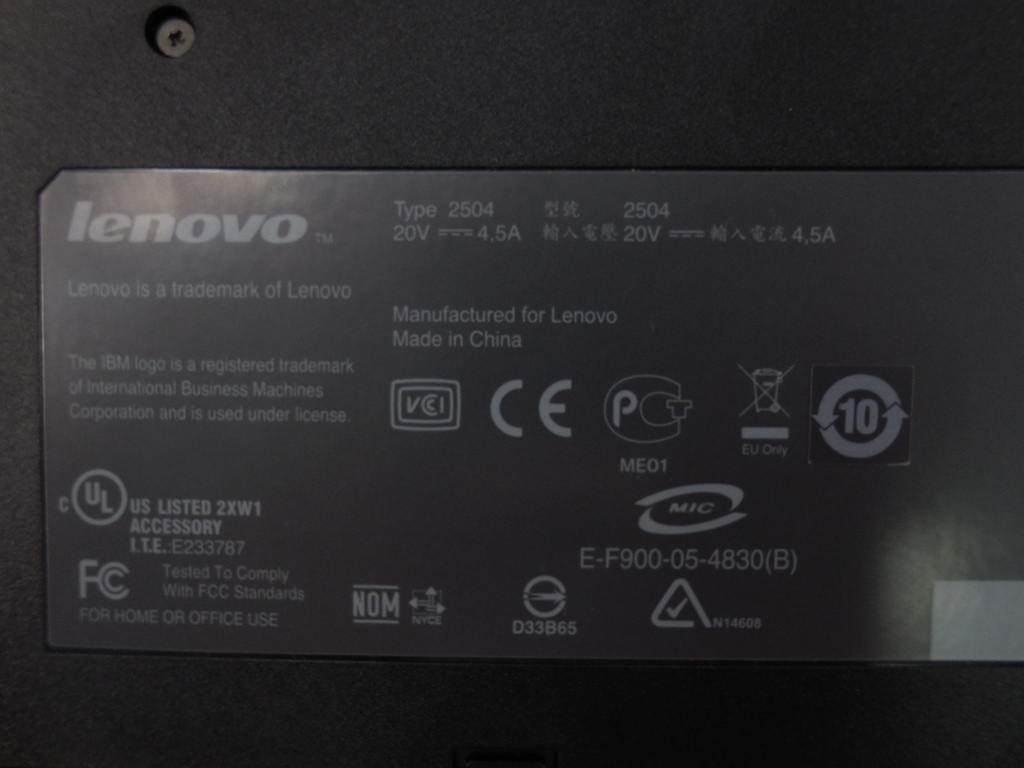 Док-станция IBM Lenovo ThinkPad 2504 c ключом - Pic n 260486