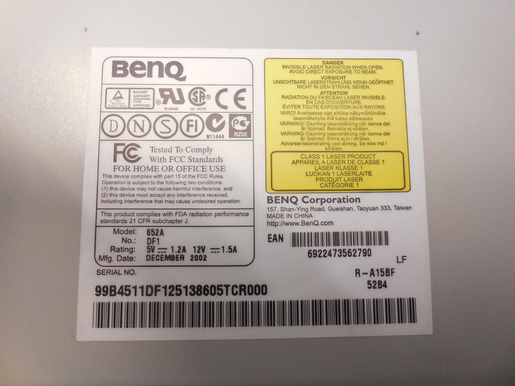 Легенда! Привод CD ROM BenQ 652A - Pic n 267852