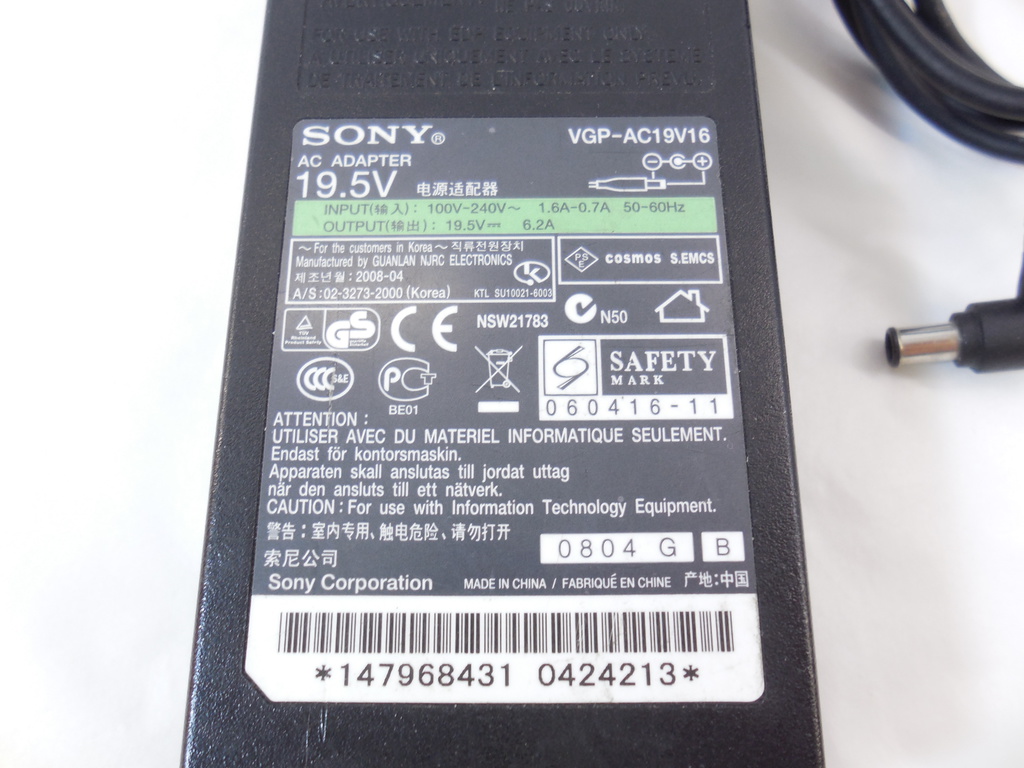 Блок питания для ноутбука Sony VGP-AC19V16, 19,5v - Pic n 270299