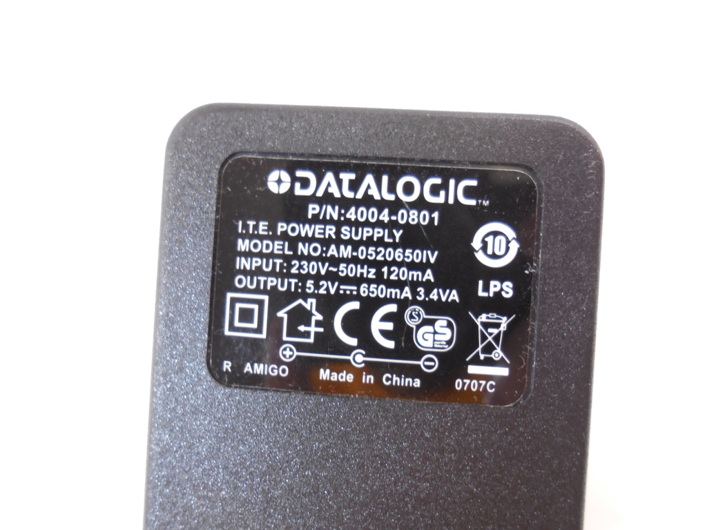 Блок питания Datalogic AM-052065IV DC 5. 2v, 650mA - Pic n 271798