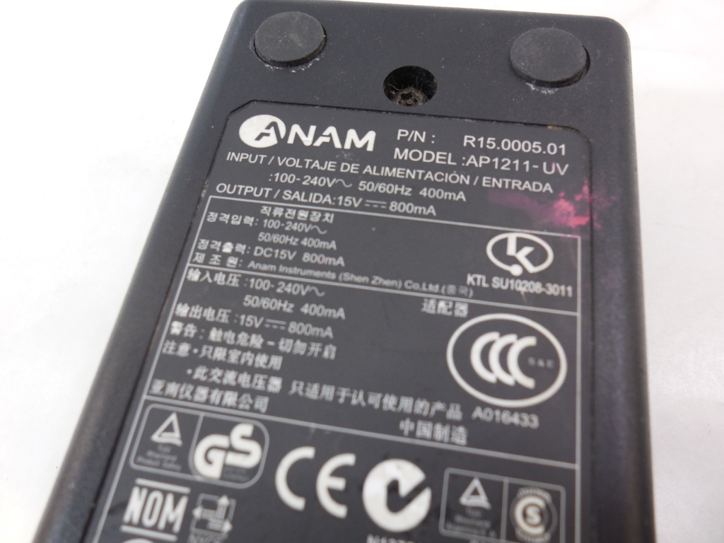 Адаптер питания AC/DC ANAM AP1211-UV DC 15V /800mA - Pic n 272849
