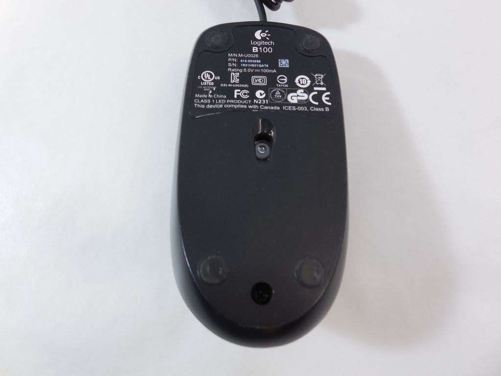 Мышь проводная Logitech B100 Optical Mouse - Pic n 273389