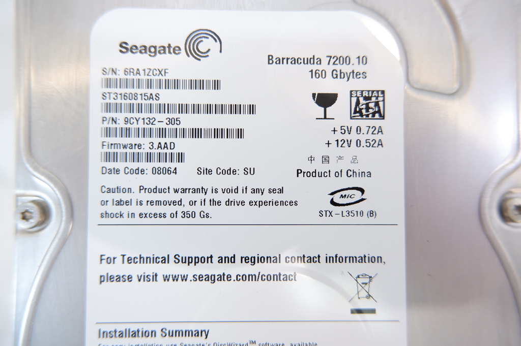 SATA Seagate ST3160815AS 160GB - Pic n 265218