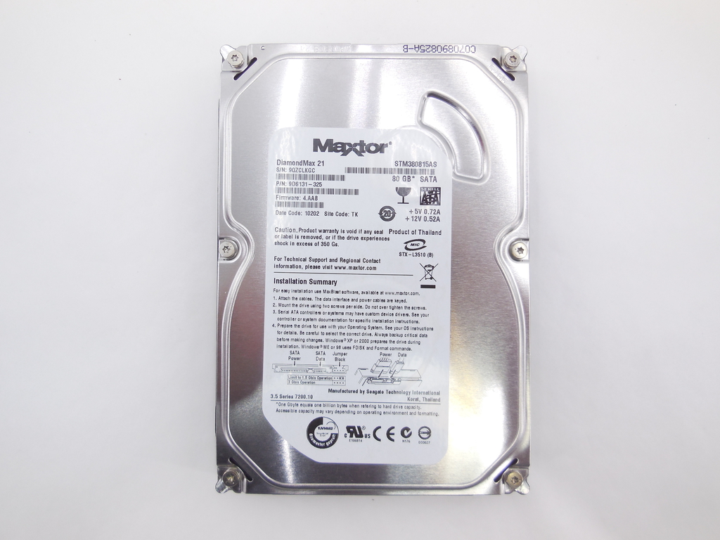 Жесткий диск HDD SATA 80Gb Maxtor DiamondMax 21 - Pic n 293754