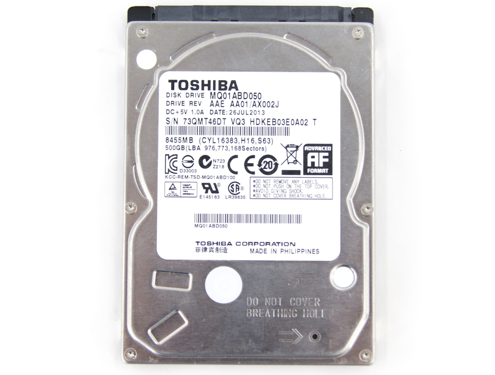 Жесткий диск HDD SATA 2.5" 500GB Toshiba - Pic n 273176