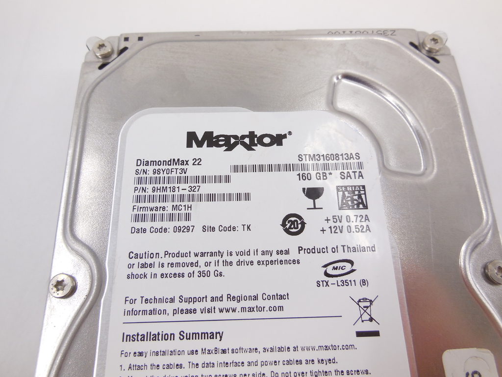 Жесткий диск 3.5" HDD SATA 160Gb Maxtor - Pic n 299269