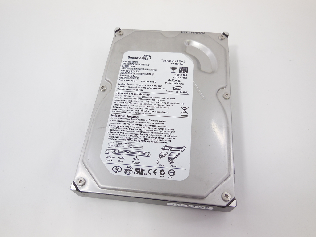 Жесткий диск HDD SATA 80Gb Seagate ST3808110AS - Pic n 303066