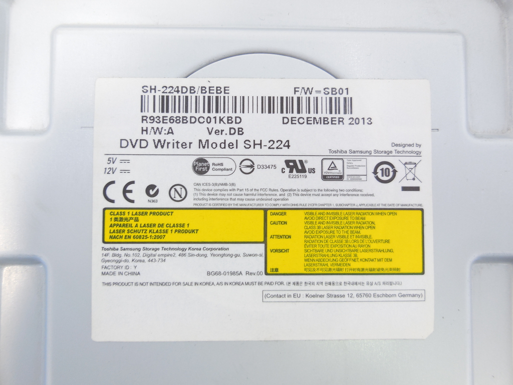 Оптический привод SATA DVD-RW TSST SH-224DB - Pic n 303825