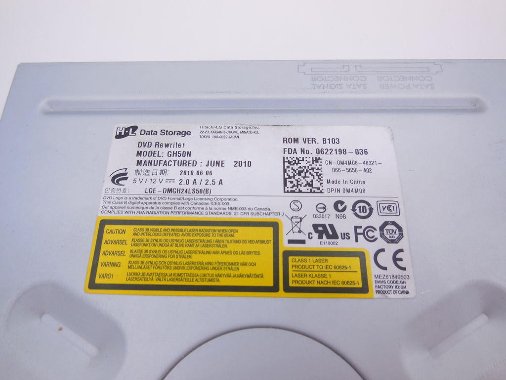 Оптический привод SATA DVD-RW Hitachi-LG GH50N (LGE-DMGH24LS50) - Pic n 309419