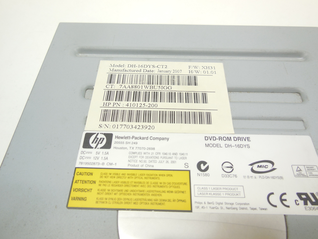 Оптический привод SATA DVD-ROM HP DH-16DYS-CT2 - Pic n 310316