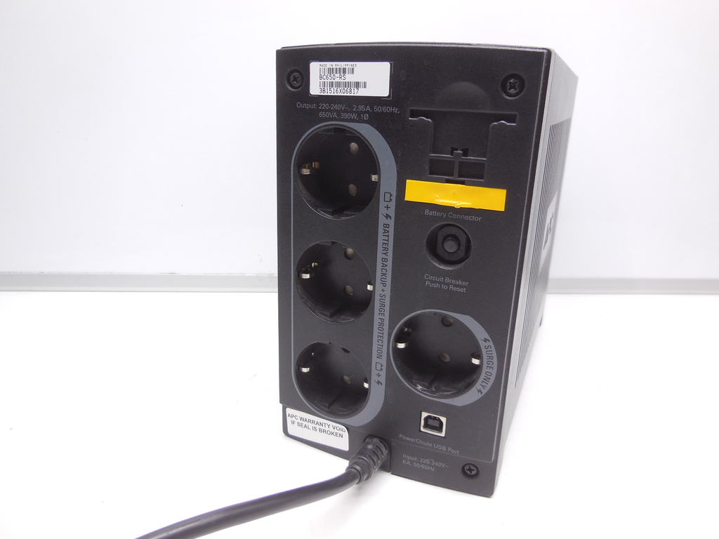ИБП Интерактивный APC Back-UPS BC650-RS С рабочей батареей - Pic n 310936