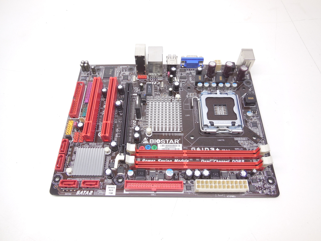 Материнская плата Socket 775 Biostar G41D3+ Рамка задних портов в комплекте - Pic n 310986