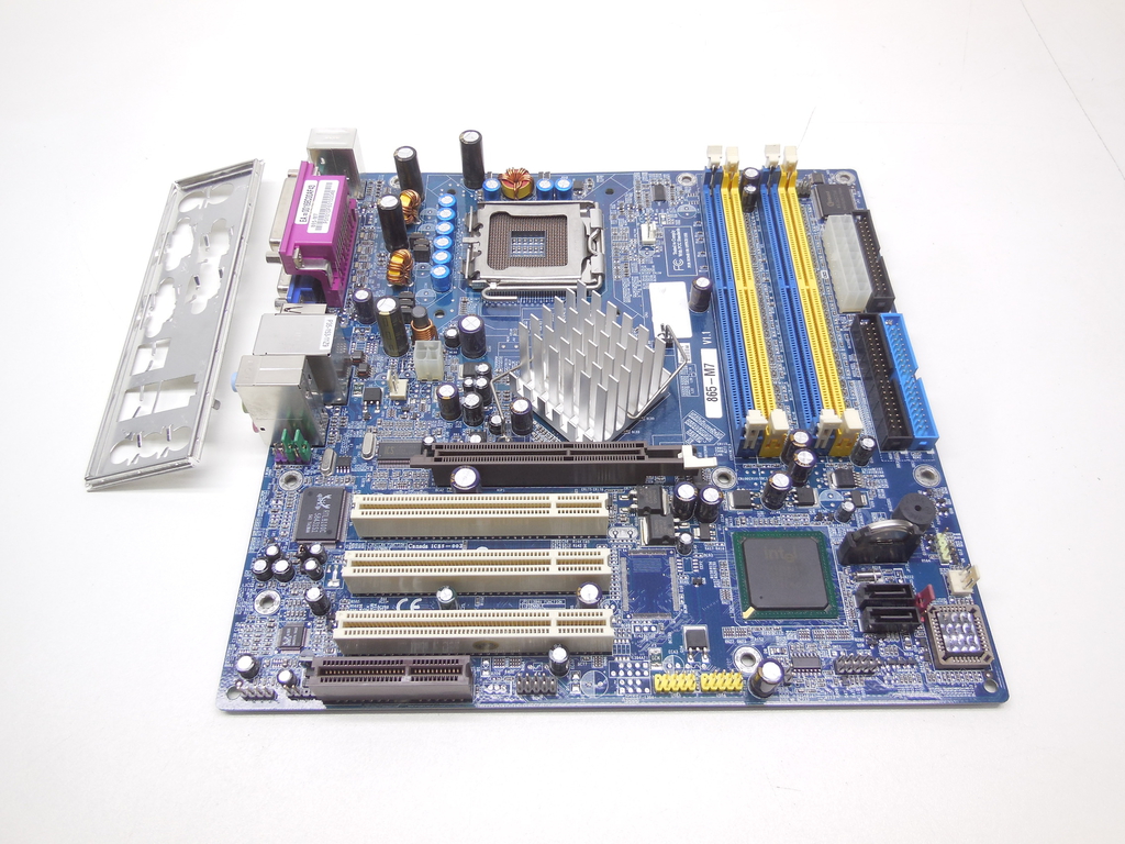 Материнская плата mATX Socket 775 ECS EliteGroup 865-M7 рамка задних портов в комплекте - Pic n 311001