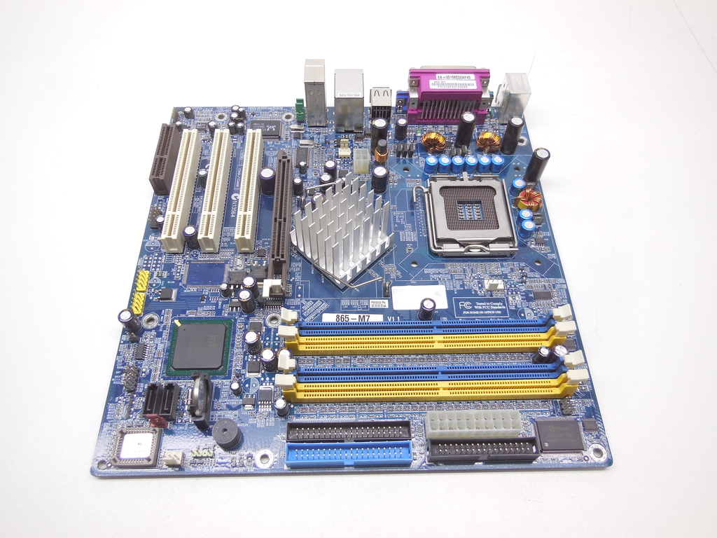 Материнская плата mATX Socket 775 ECS EliteGroup 865-M7 рамка задних портов в комплекте - Pic n 311001