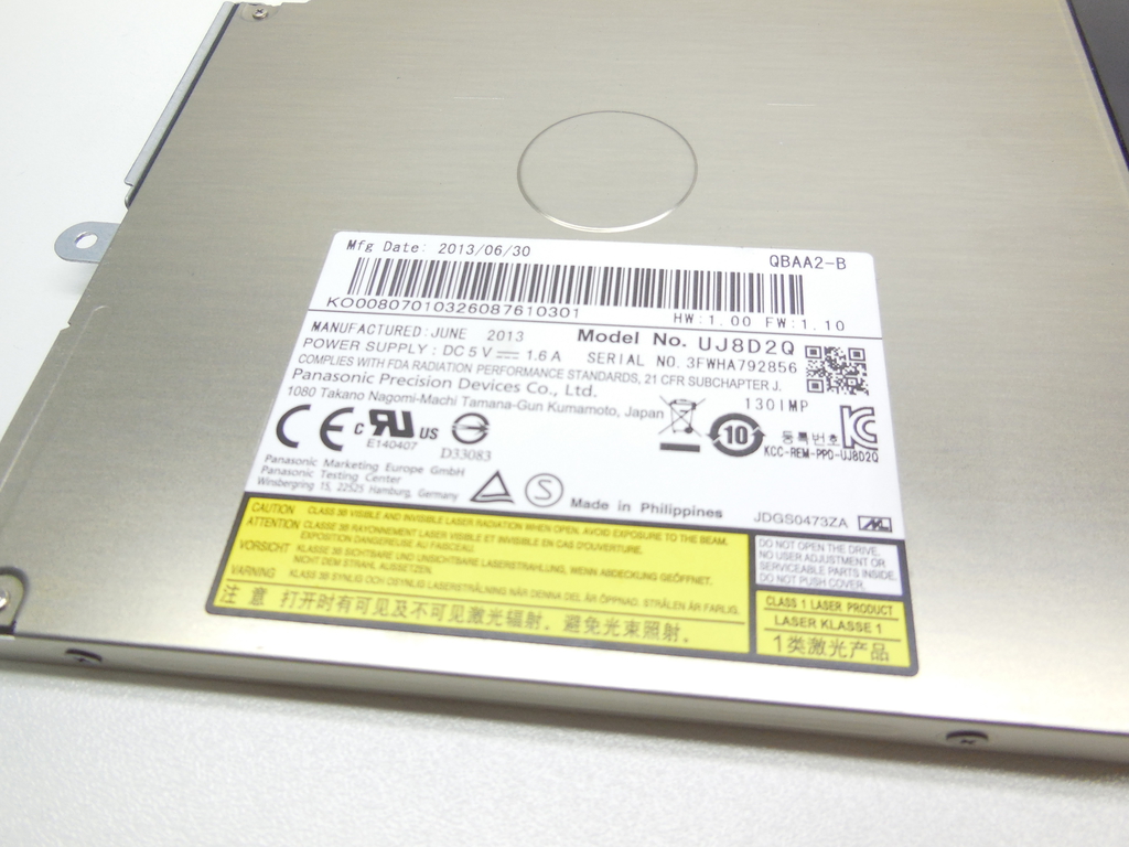 Оптический привод SATA DVD-RW Panasonic UJ8D2Q - Pic n 311020