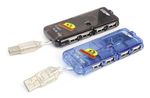 USB-хаб Pocket Size USB 4 порта синий прозрачный