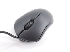 Мышь оптическая проводная Ritmix ROM-111 USB Black 800 dpi, Для правой и левой руки, 3 кнопки, Колесо прокрутки, кабель 1,2м