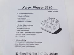 Принтер Xerox Phaser 3210 ,A4, печать лазерная - Pic n 268688