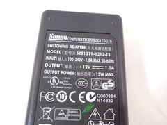 Блок питания AC/DC Adaptor Sunny SYS1319-1212-T3, Input: AC 100-240V 50/60Hz (1A), Output: DC 12v, 1000mA, Разъем: 5.5х2.1 мм