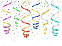 Набор серпантина лента 7 шт 7 цветов