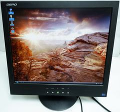 Монитор 17" DEPO DP170B. Севшие лампы. Скол.