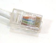 Вилка для сетевого кабеля RJ-45 Cat.6 под Gigabite Ethernet до 1GB/s, универсальная, без вставки, 1 штука