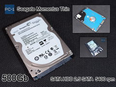 Жесткий диск SATA HDD 2.5 SATA 500Gb Seagate Momentus Thin ST500LT012 Толщина 7mm 5400 rpm, буфер 16Мб, для ноутбука ПК