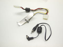 Планка портов в корпус Molex — RCA DC 12v Низкопрофильная для Slim корпусов (высота планки крепления 8 см)